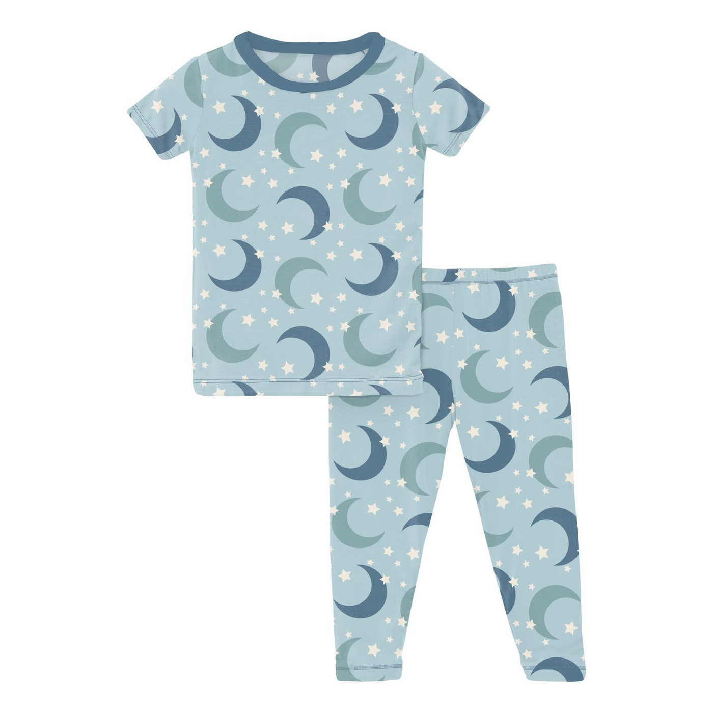 Kickee Pants Pajama Set: Spring Sky Moon and Stars