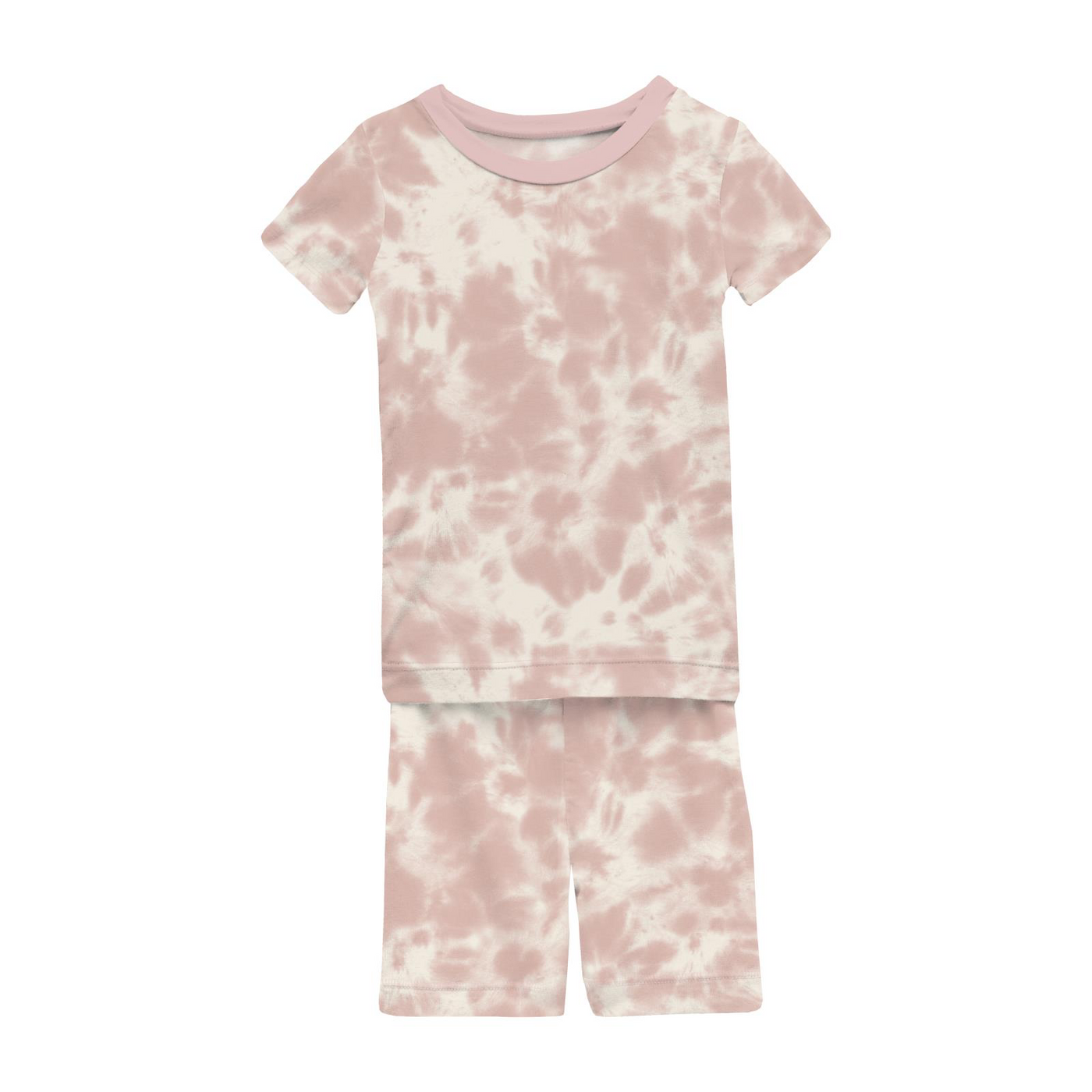 Kickee Pants Pajama Set with Shorts: Baby Rose Tie Dye