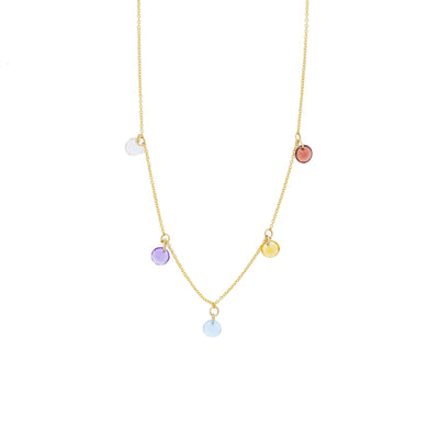 Dee Berkley Jewelry Family Circle Birthstone Necklace in 14KT