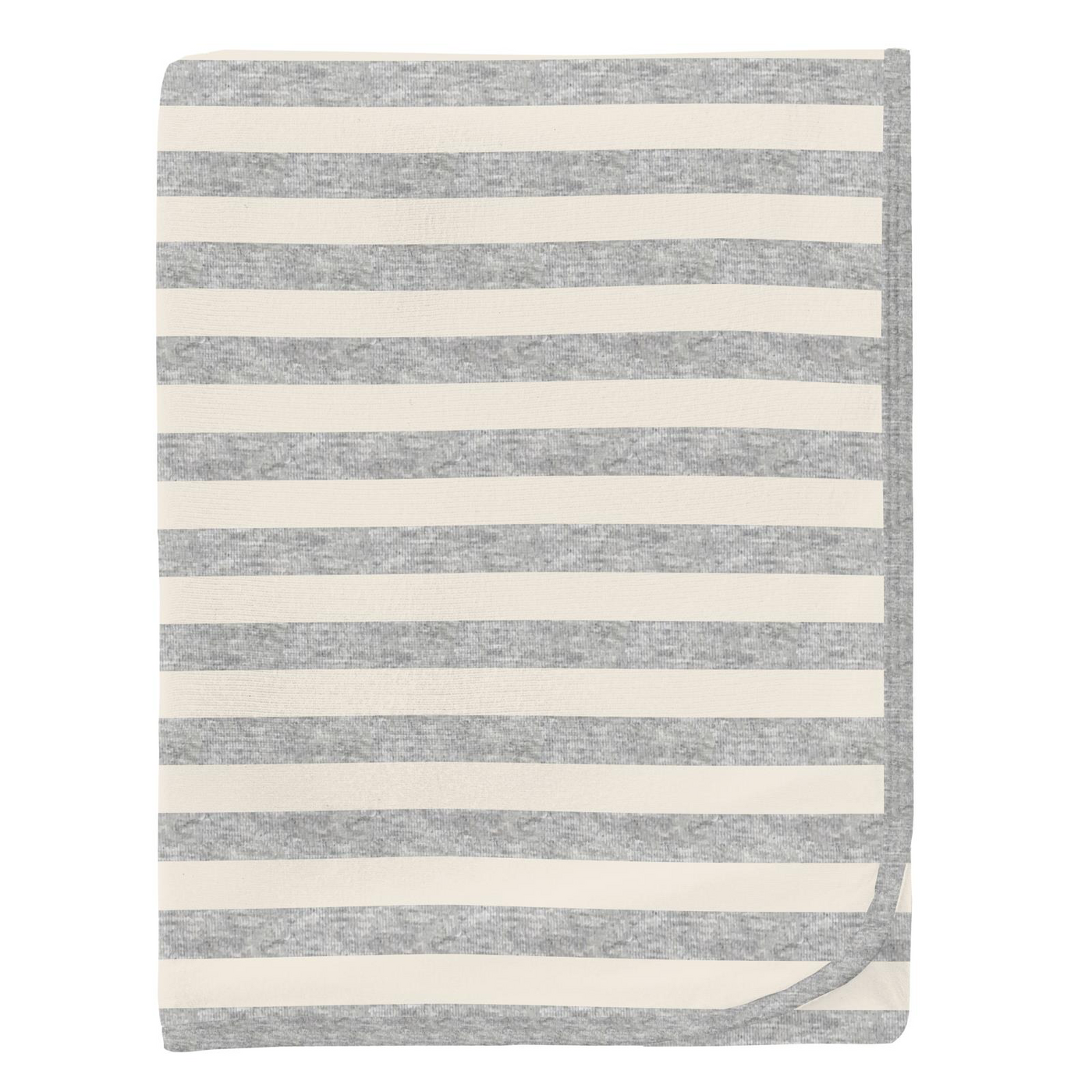 Kickee Pants Swaddling Blanket: Heathered Mist Sweet Stripe
