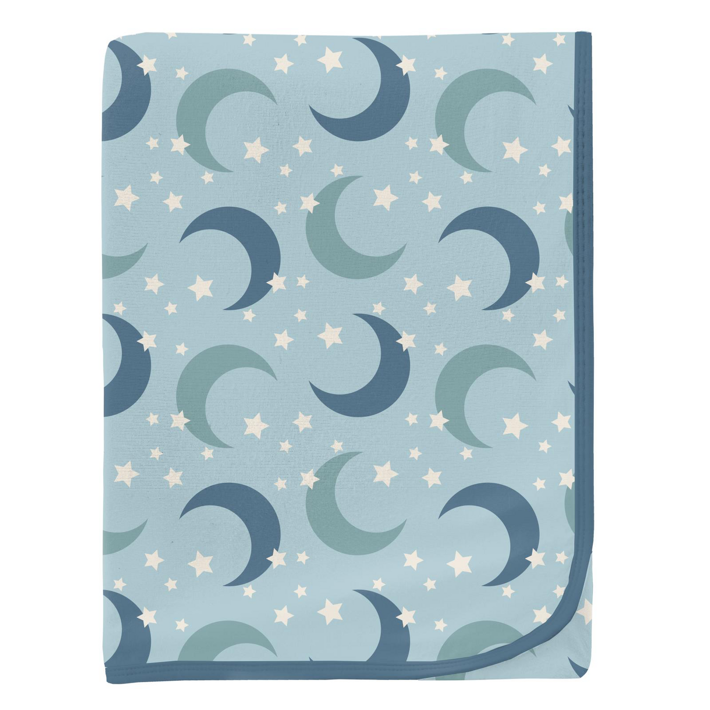 Kickee Pants Swaddling Blanket: Spring Sky Moon and Stars