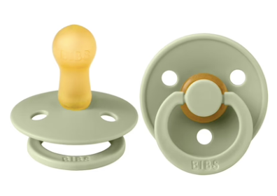 BIBS Pacifiers Classic Round 2 Pack: Sage