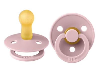 BIBS Pacifiers Classic Round 2 Pack: Pink Plum