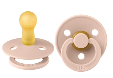 BIBS Pacifiers Classic Round 2 Pack: Blush