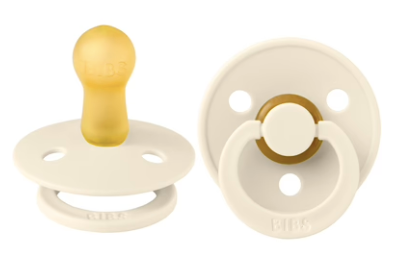 BIBS Pacifiers Classic Round 2 Pack: Ivory
