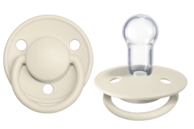 BIBS Pacifiers De Lux Silicone 2 Pack: Ivory