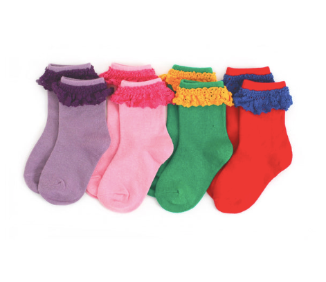 Little Stocking Co. Lace Midi 4-Pack: Block Party