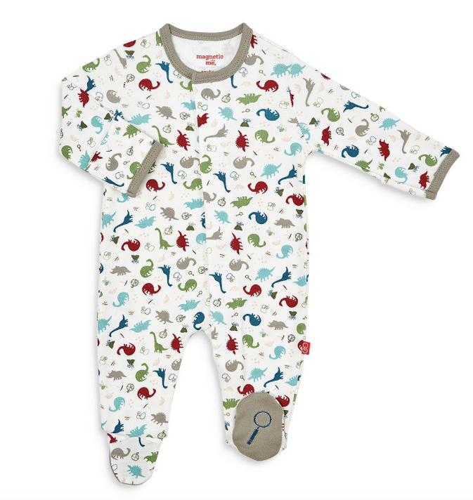 Magnetic Me Organic Cotton Footie: Dino Expedition