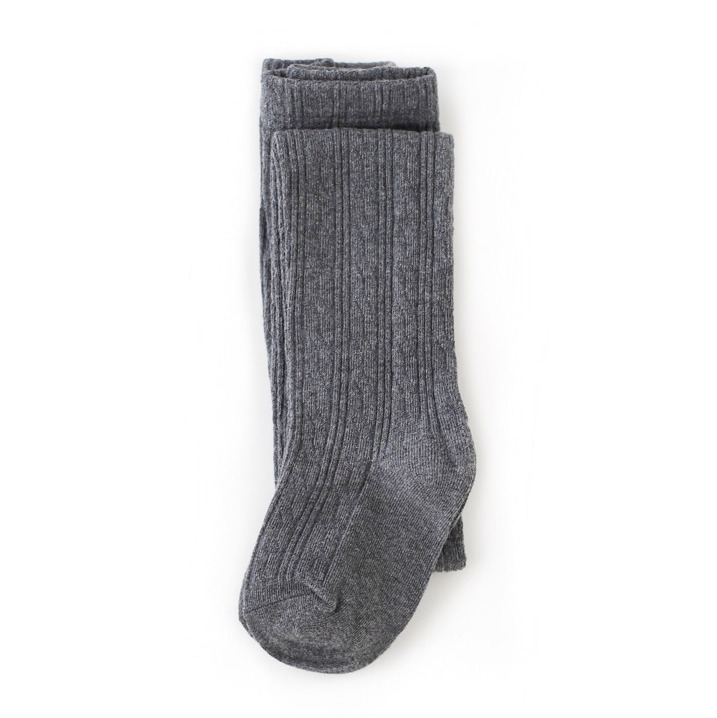 Little Stocking Co. Cable Knit Tights: Charcoal Grey