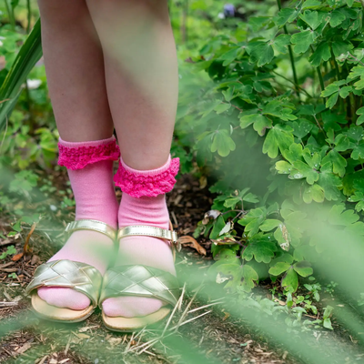 Little Stocking Co. Lace Midi Sock: Double Bubble