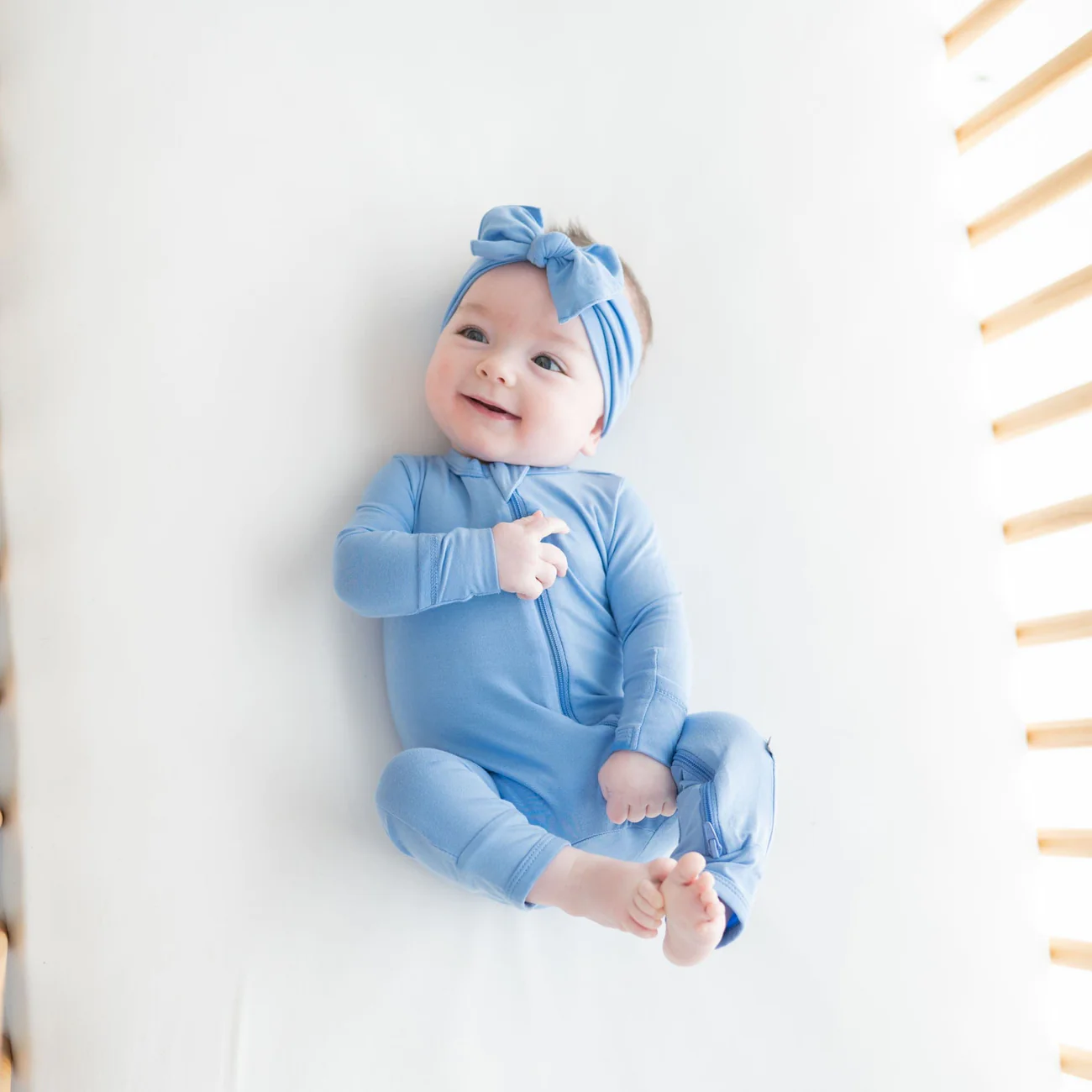 Kyte Baby Zippered Romper: Periwinkle