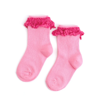 Little Stocking Co. Lace Midi Sock: Double Bubble