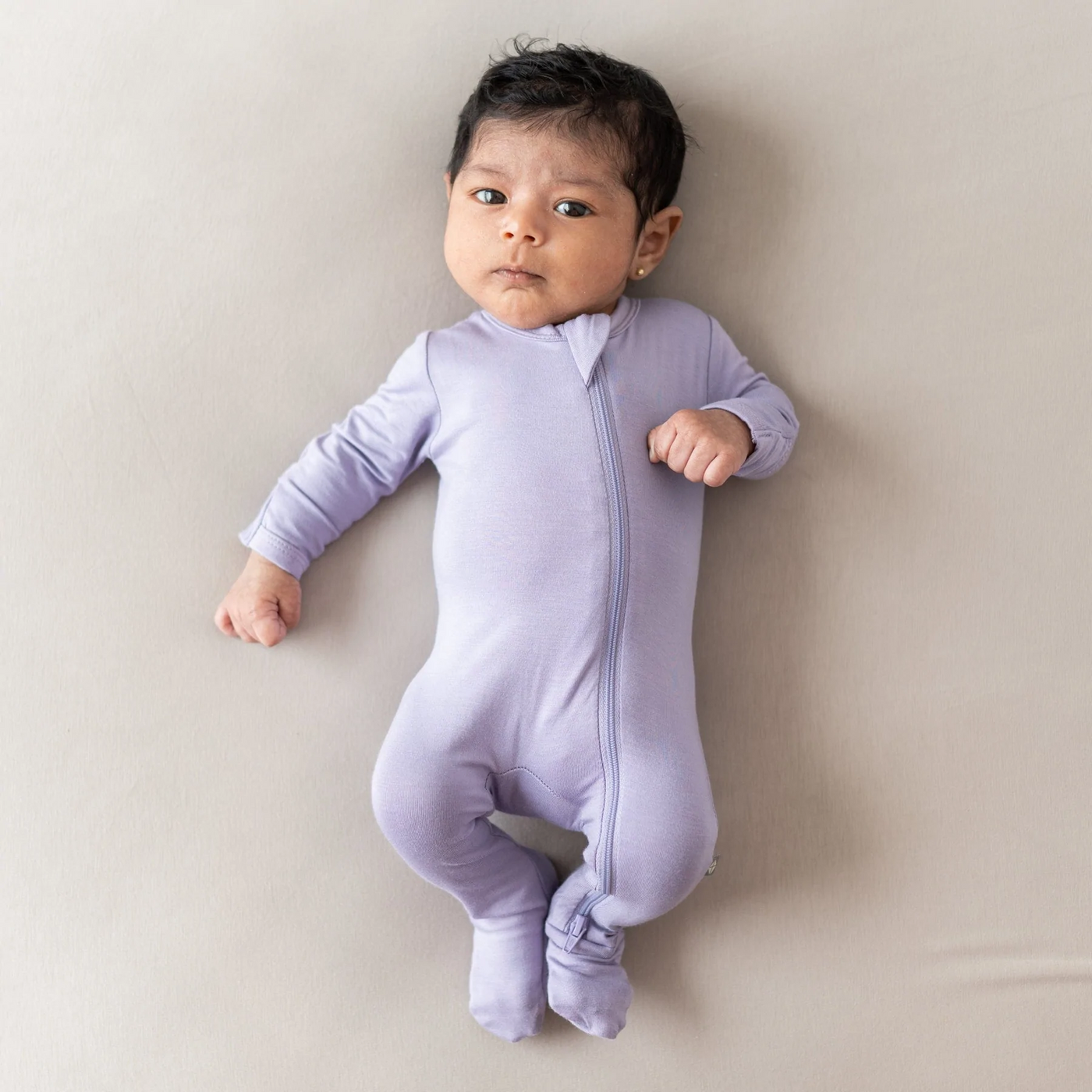 Kyte Baby Zippered Footie: Taro