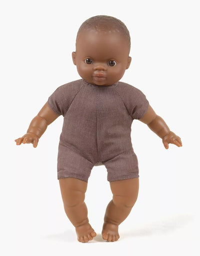 Minikane Soft Body Doll: Oscar (Baby Size 11") - Brown Eyes