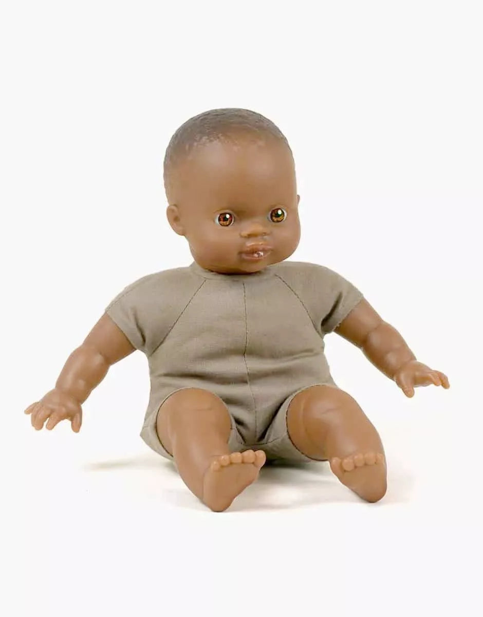Minikane Soft Body Doll: Ondine (Baby Size 11") - Hazel/Brown Eyes