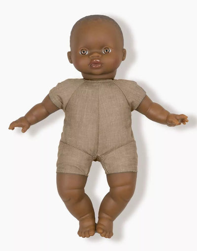 Minikane Soft Body Doll: Ondine (Baby Size 11") - Hazel/Brown Eyes